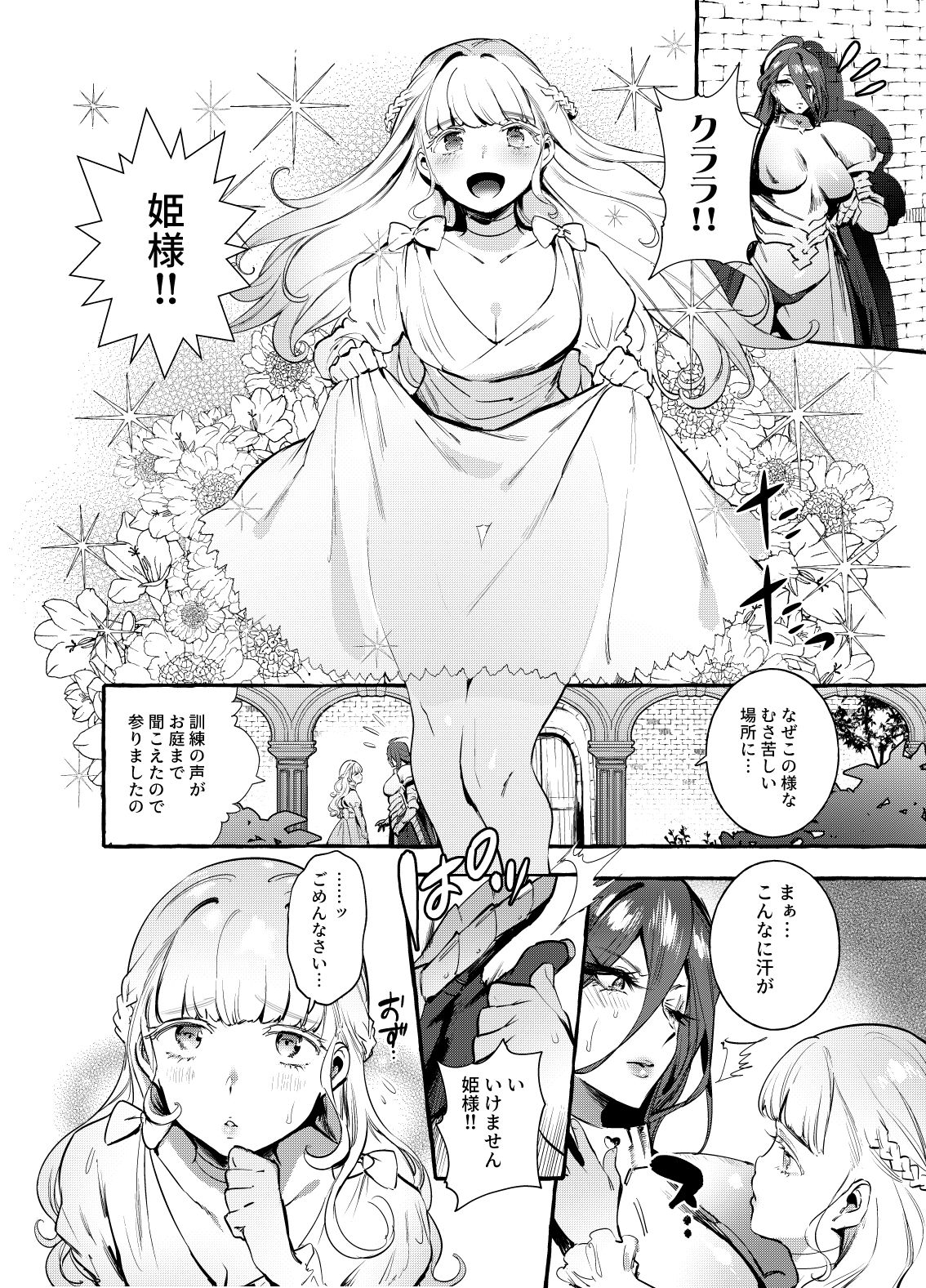 おちんぽ女騎士と処女姫