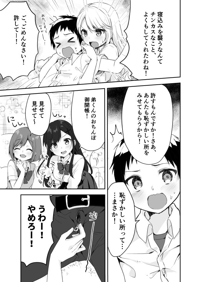 僕のお姉ちゃんと友達を眠らせて襲ってみたら返り討ちにあった