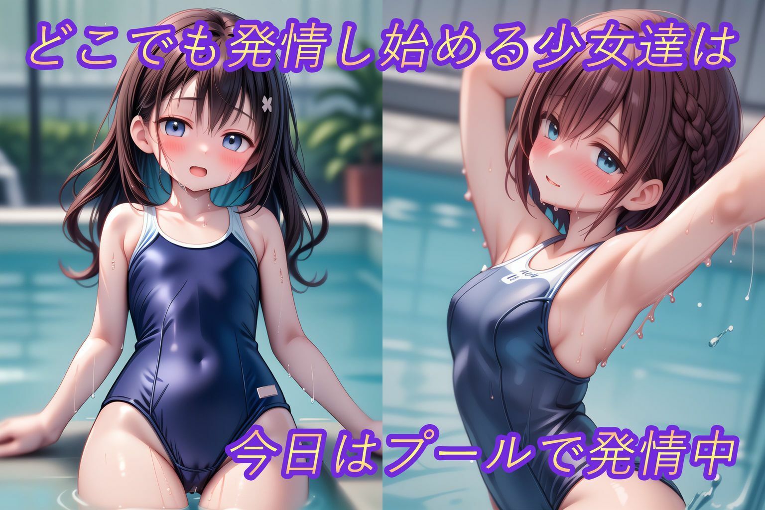 発情少女達の濡れた身体4-［貧乳］-スク水・プール