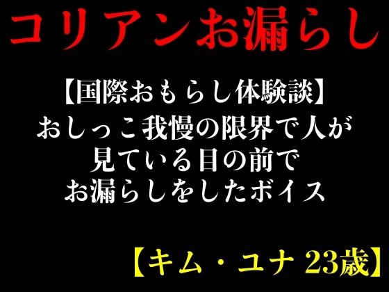 【国際おもらし体験談】おしっこ我慢の限界で人が見ている目の前でお漏らしをしたボイス【キム・ユナ 23歳】