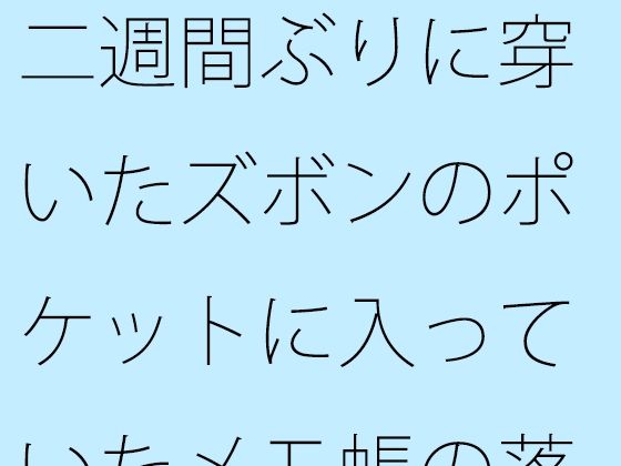 【無料】二週間ぶりに穿いたズボンのポケットに入っていたメモ帳の落書き