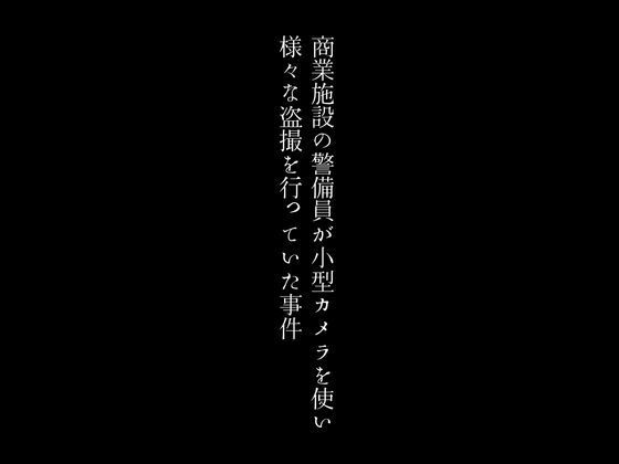 商業施設の警備員が小型カメラを使い様々な盗撮を行っていた事件