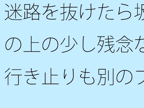 迷路を抜けたら坂の上の少し残念な行き止りも別のプラスのルートに変わる