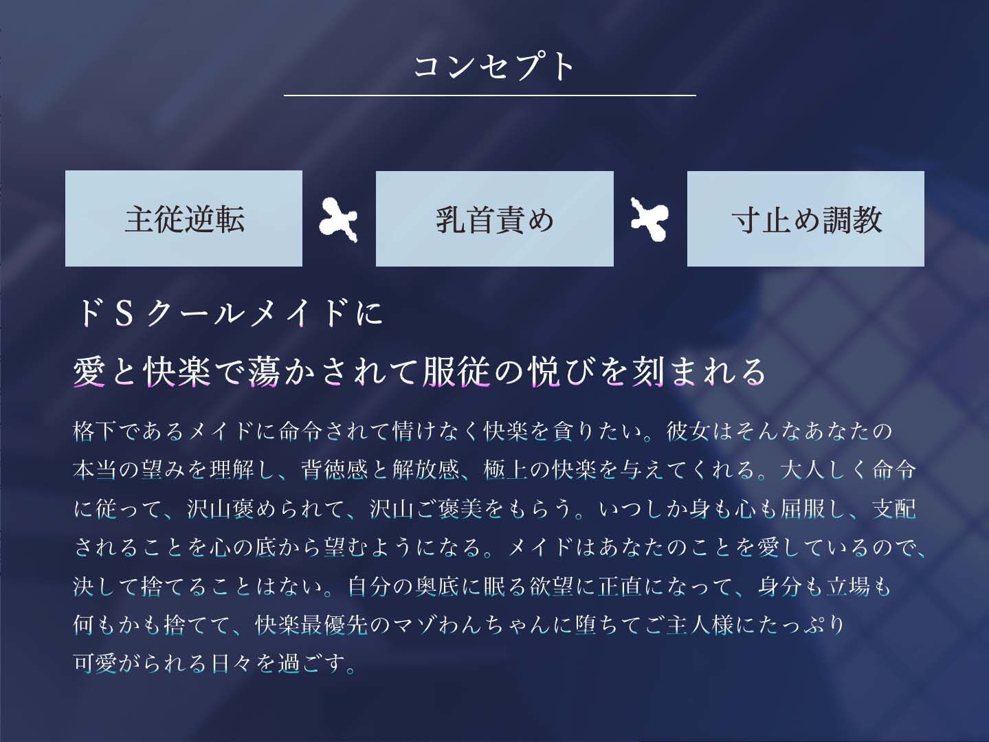 ご主人様を溺愛するドSクールメイドにマゾバレ＆快楽堕ちさせられる寸止めご褒美ペット化調教【軽い気持ちで主従逆転プレイを命じたら取り返しのつかない沼に堕ちる話】